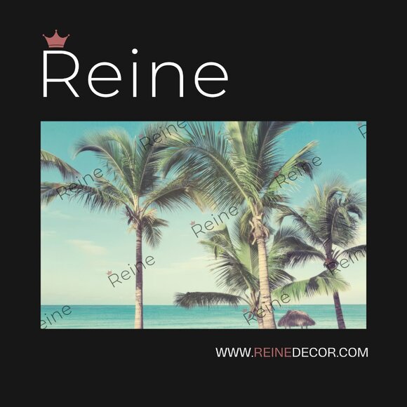 Palm Trees on Tropical Beach Wallpaper | Relaxing Coastal Wallpaper - Picture 5 of 9